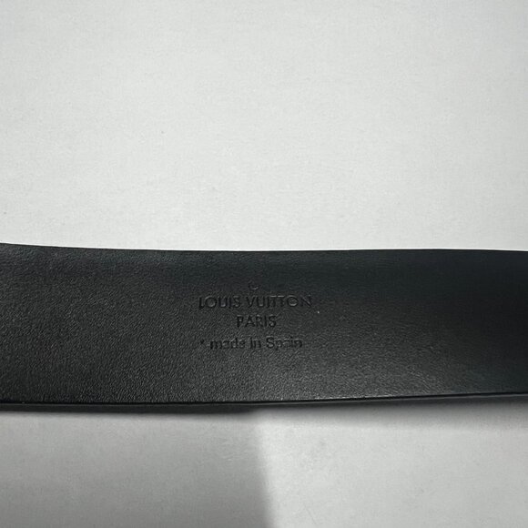 LOUIS VUITTON BLACK CALFSKIN BELT M9840 - Picture 4 of 7